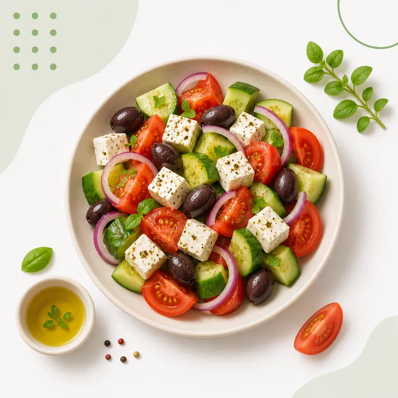 Cottage cheese vegetable salad