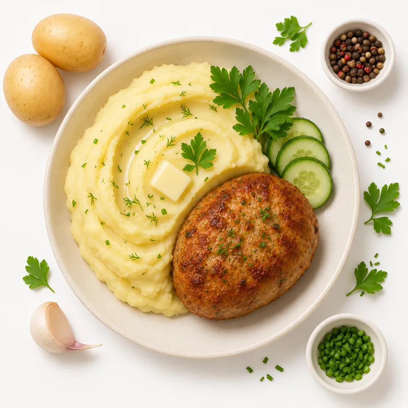 Mashed potatoes with cutlet