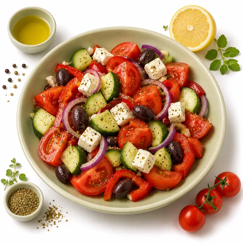 Greek salad with feta