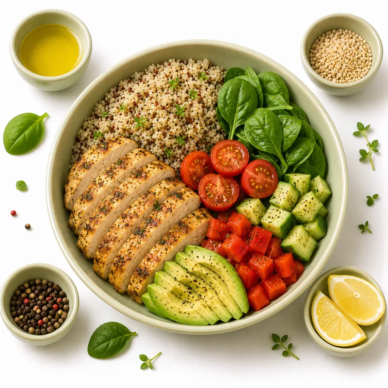 Quinoa chicken bowl