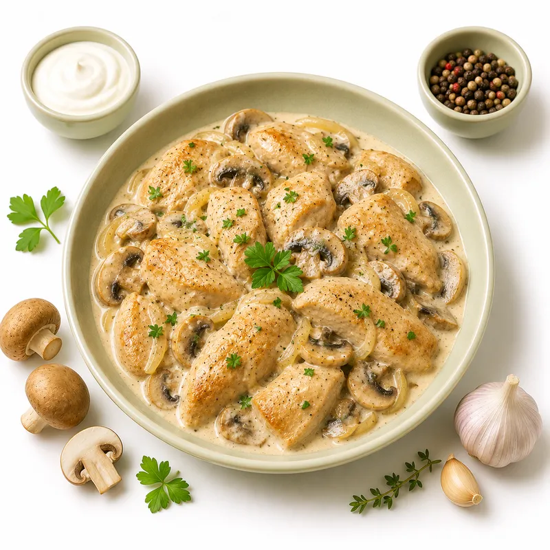 Chicken with mushrooms