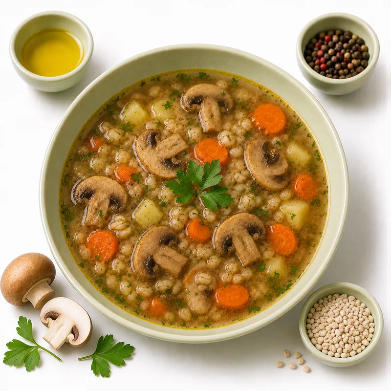 Mushroom barley soup