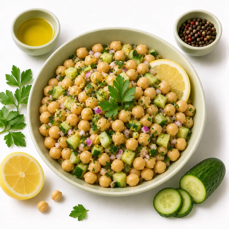 Chickpea lemon salad