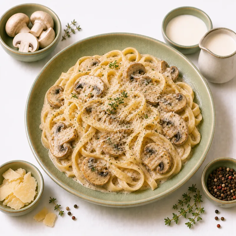 Mushroom cream pasta