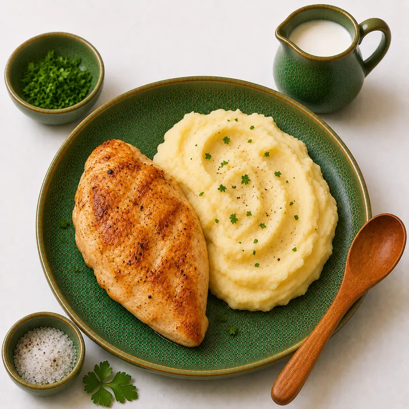 Chicken with mashed potatoes