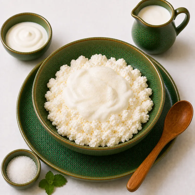 Cottage cheese with sour cream