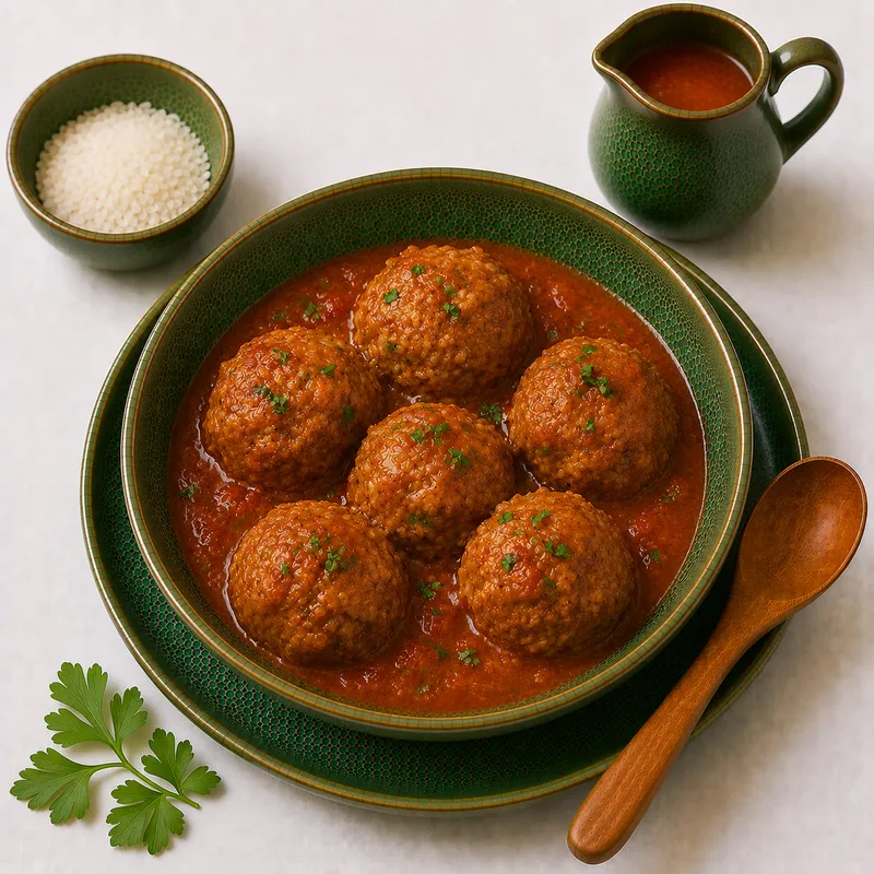 Meatballs with rice