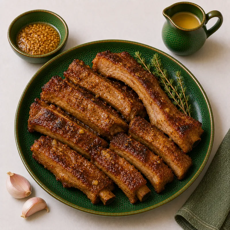 Baked pork ribs