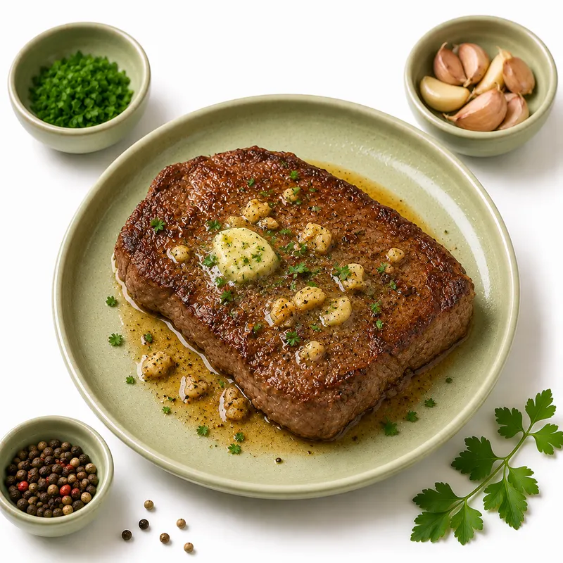 Pan-seared steak