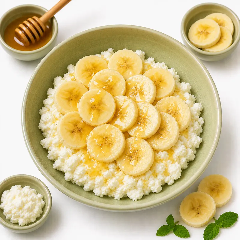 Cottage cheese with banana