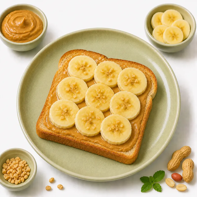 Peanut butter banana toast
