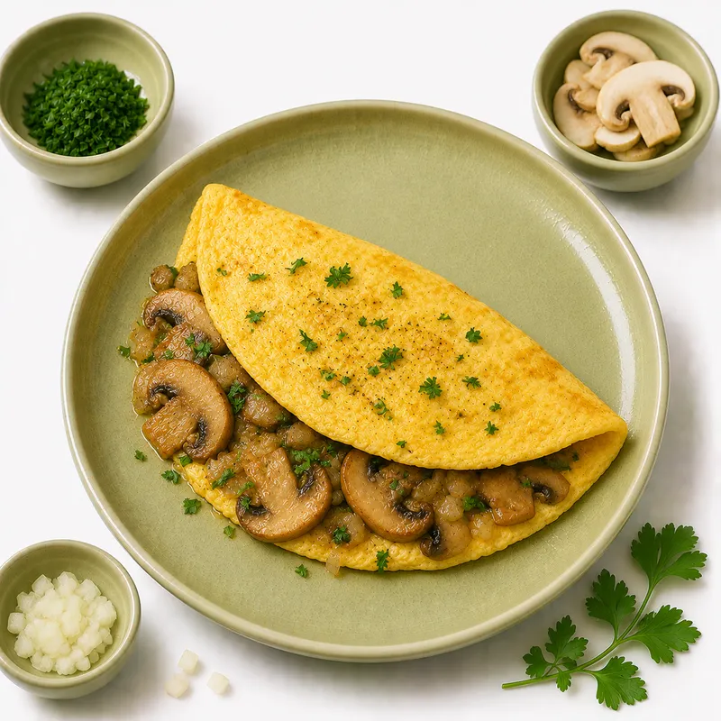 Mushroom omelette