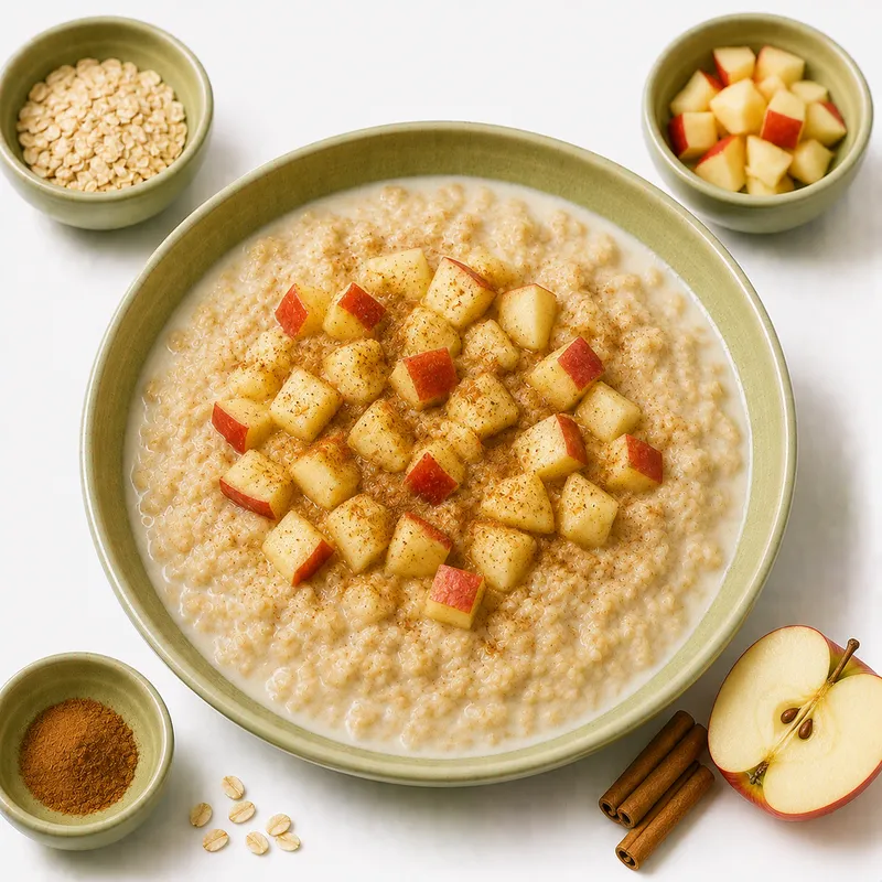 Oatmeal with apple and cinnamon