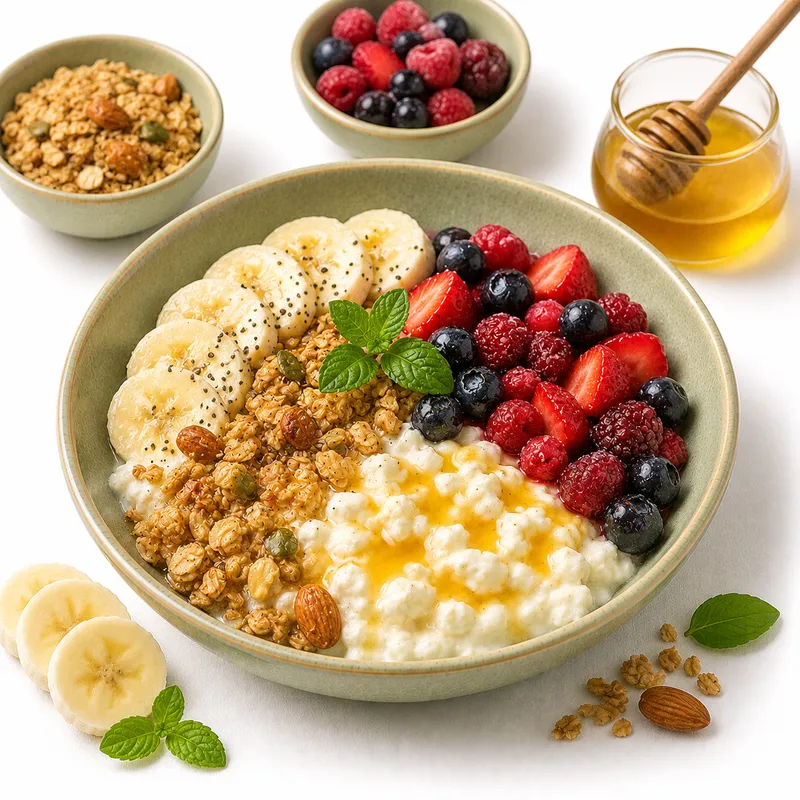Cottage cheese breakfast bowl