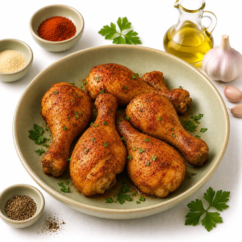 Roasted chicken drumsticks
