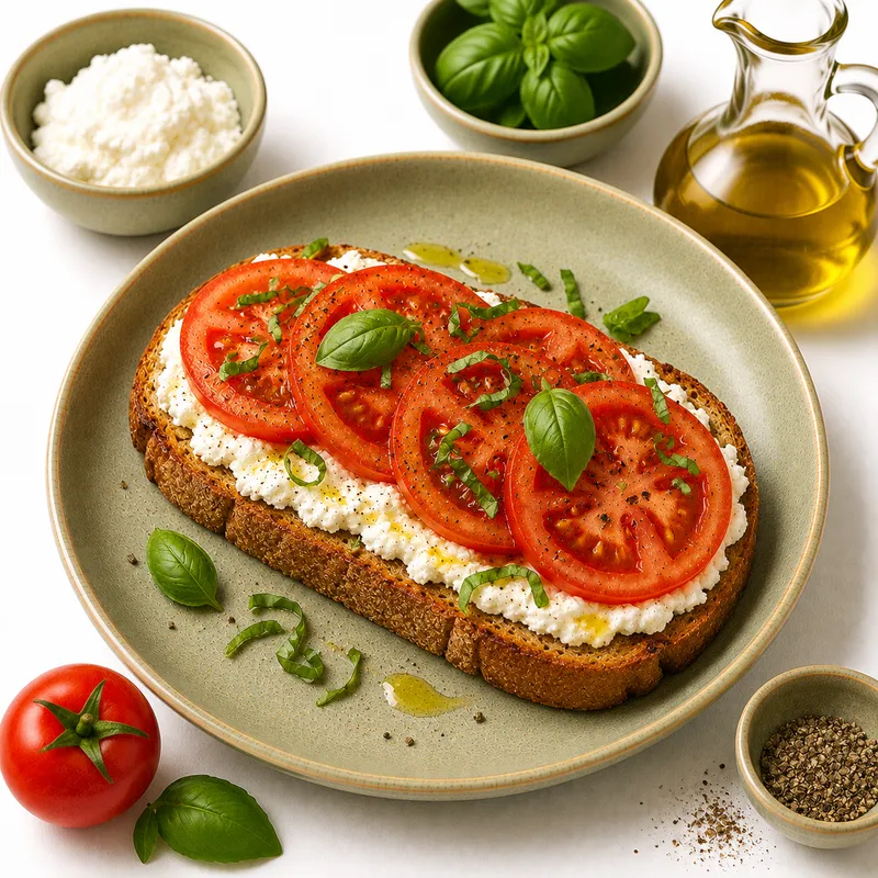 Ricotta tomato toast