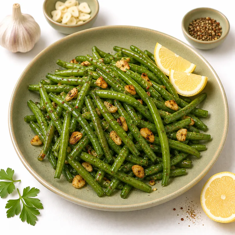 Garlic green beans