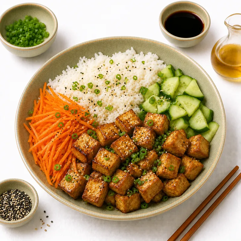 Tofu rice bowl