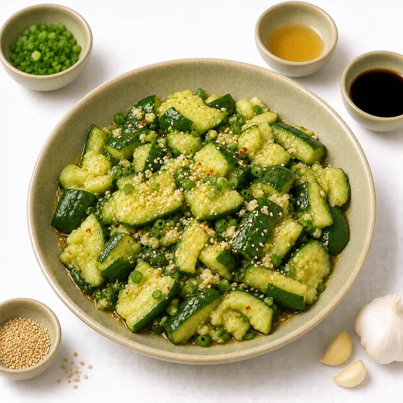Smashed cucumber salad